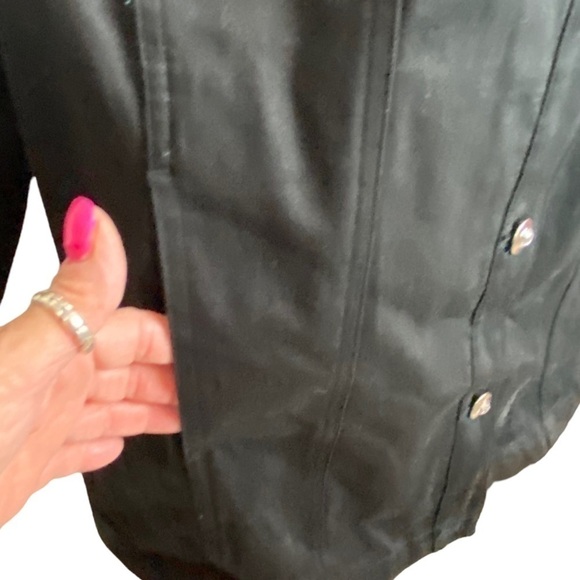 NEW Quacker Factory black jean jacket size 2X bling sequins stars rhinestones - Picture 8 of 8